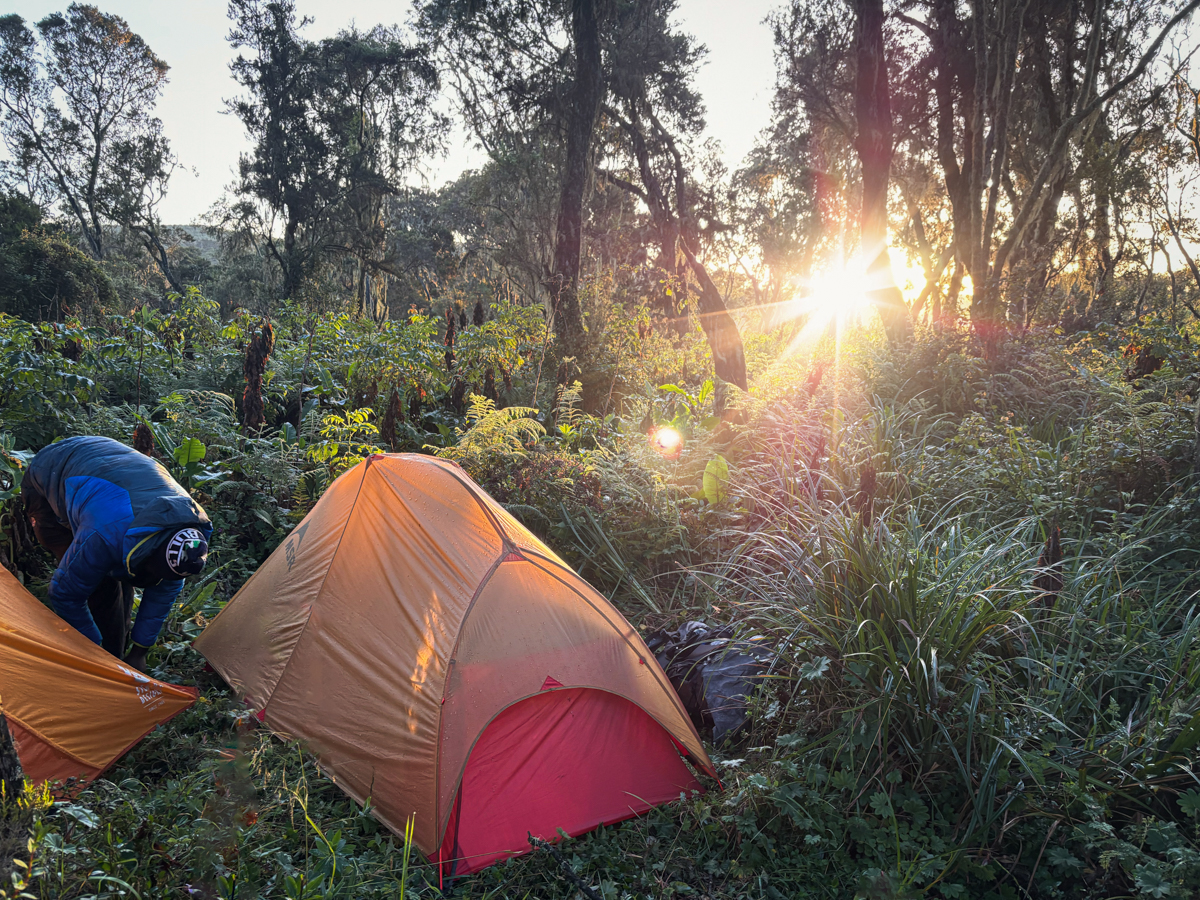 Ultralight Tents (MSR Freelite in Kenya)